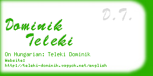 dominik teleki business card